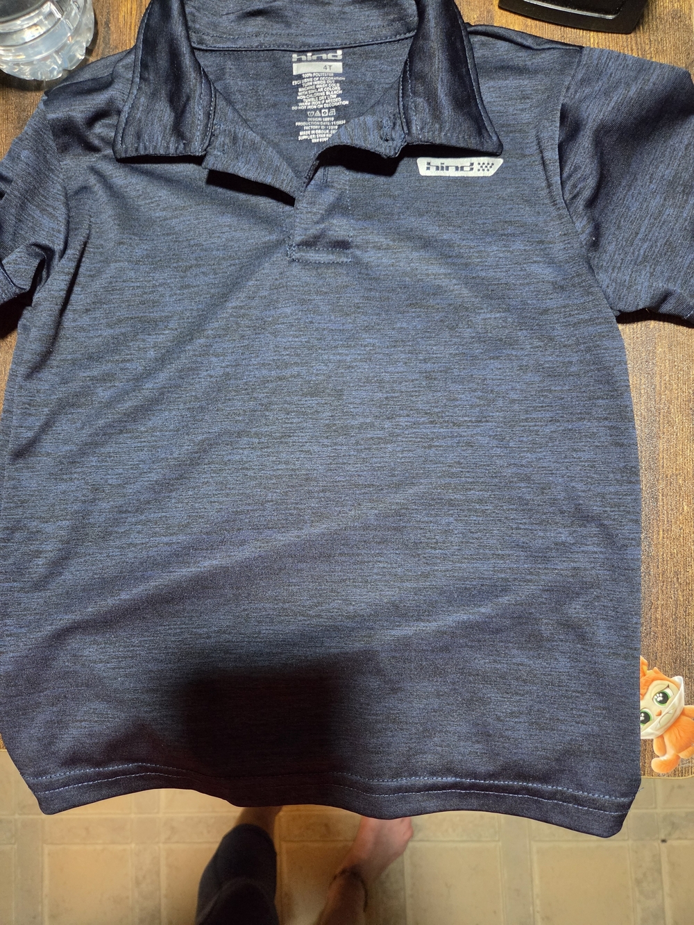 Hind Navy Heather Short-Sleeve Polo